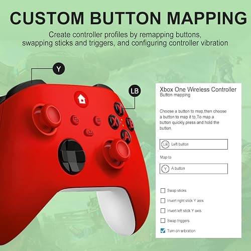 NINIFEI For Xbox One Controller,Wireless Gaming Xbox Controller Compatible with Xbox Series X|S, Xbox One, Windows PC,Red thumbnail 2