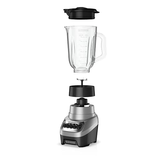 BLACK+DECKER PowerCrush Multi-Function Blender with 6-Cup Glass Jar, 4 Speed Settings, Silver thumbnail 3
