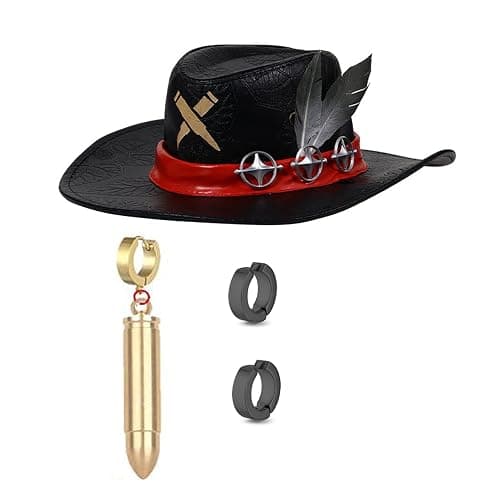 TLSDDTY Boothill Cosplay Hat Earrings Prop Costume Accessories - Hat+earring - Image 1