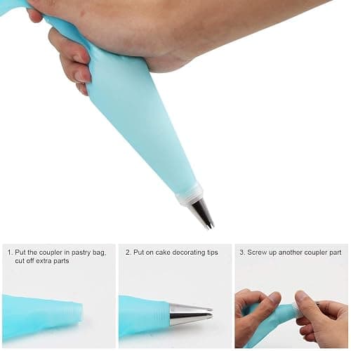 Cake Decorating Tips and Icing Piping Tips Coupler With 48pcs Piping Tips Instructions thumbnail 4