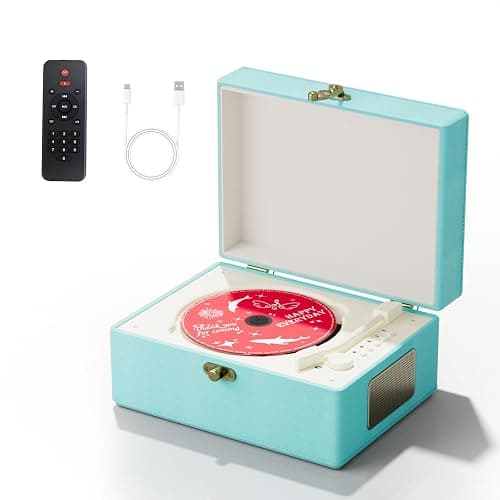 Yintiny Blue Time Music Box CD Player with Speaker for Home Decoration - Image 1