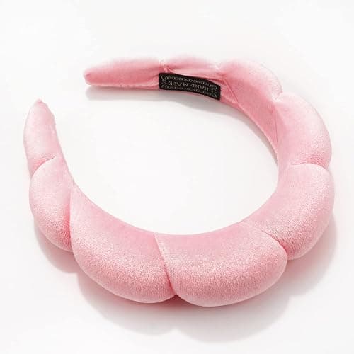 Ayesha Spa Headband for Women Sponge Headband for Washing Face Clouds Soft Hairband Skincare Makeup Headbands for Women Girls Shower Makeup Skincare (Pink) thumbnail 2