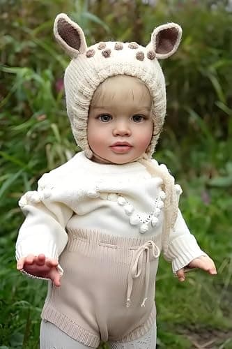 Angelbaby Big Size Realistic Reborn Toddler Girl Dolls 26 Inch Soft Silicone Baby Doll Real Life Beautiful Princess Girl with Blonde Hair Blue Eyes Real Looking Collectible Art Doll for Kids thumbnail 4