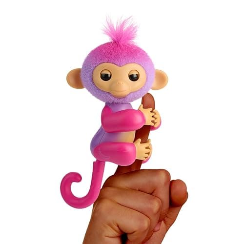 Fingerlings 2023 New Interactive Baby Monkey Reacts to Touch – 70+ Sounds & Reactions – Charli (Purple) - Image 1