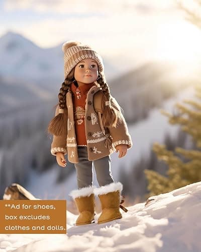 Prollete 18 inch Doll Shoes - 7 Pairs with Gift Box thumbnail 2