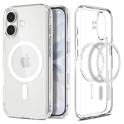 Spigen for iPhone 17 Case, Ultra Hybrid MagFit [TPU Covered Camera Control] [Anti-Yellowing] [Compatible with Magsafe] - Clear - Image 1