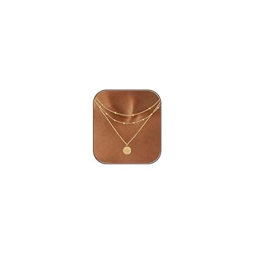 Voduim Dainty Layered Necklaces for Women Trendy | Gold Necklace Stack 14K Gold Plated Layering Pendant Necklace Set Statement Necklaces for Women Waterproof Gold Jewelry thumbnail 2