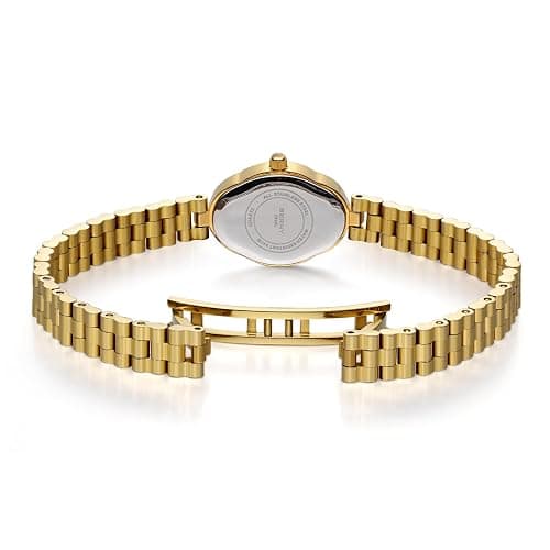 BERNY Gold Watches for Women Dainty Ladies Quartz Watch Vintage Copper Mirrors Shape Japanese Quartz Movement 3ATM Waterproof Fashion Female Wrist Watch Luxury Birthday Gifts thumbnail 3