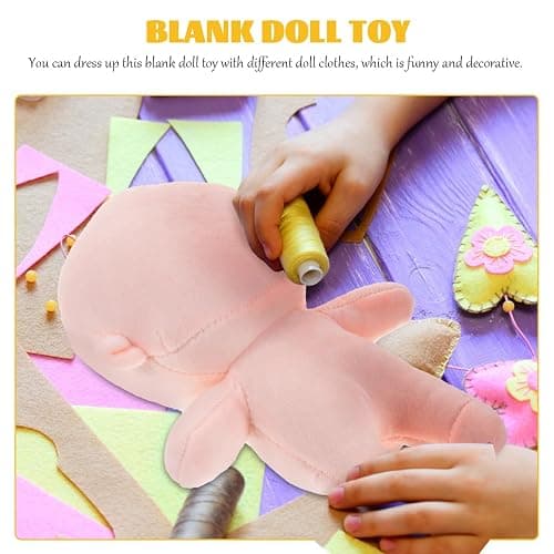 DOITOOL 7.87In Plush Blank Doll Body for DIY Crafting Adorable Stuffed Toy for Girls Portable Soft Doll Model for Creative Play and Early Childhood Education thumbnail 7