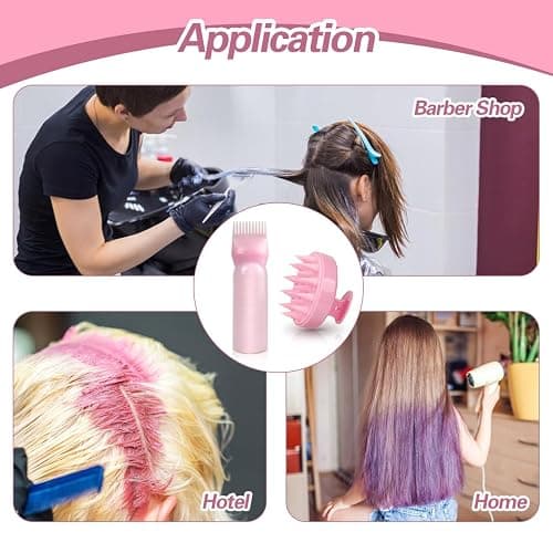 2 Stück Haaröl Applikator, Wurzelkamm Applikator Flasche und Haare Massagebürste, HaarfäRbepinsel Flasche Wurzelkamm Applikator Haarfärbemittel Kamm und Kopfmassage Bürste thumbnail 7