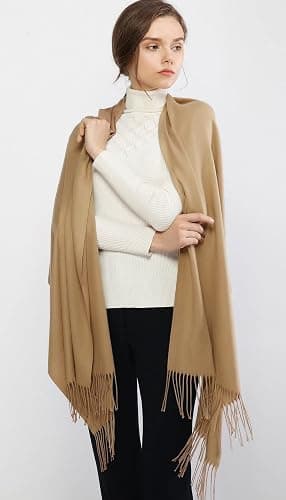 RIIQIICHY Women's Scarf Pashmina Shawls and Wraps for Evening Dress Bridesmaid Wedding Bridal Winter Warm Long Large Scarves thumbnail 4