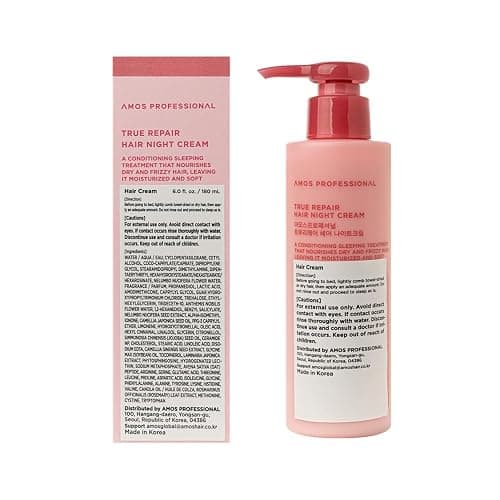 AMOS PROFESSIONAL True Repair Hair Night Cream l Overnight Hair Leave-in Conditioner, Hydrating & Deep Conditioning for Dry and Damaged Hair, 6.0 fl. oz. thumbnail 9