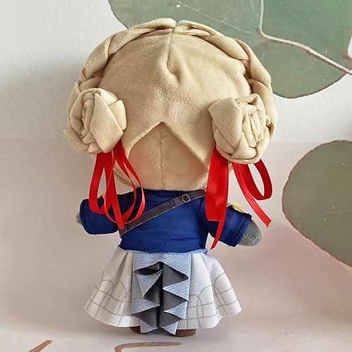 JCvCX 10'' Violet Girl with Red Hair Band Plush Toy Stuffed Figurine Doll Soft Plushies Pillow thumbnail 2