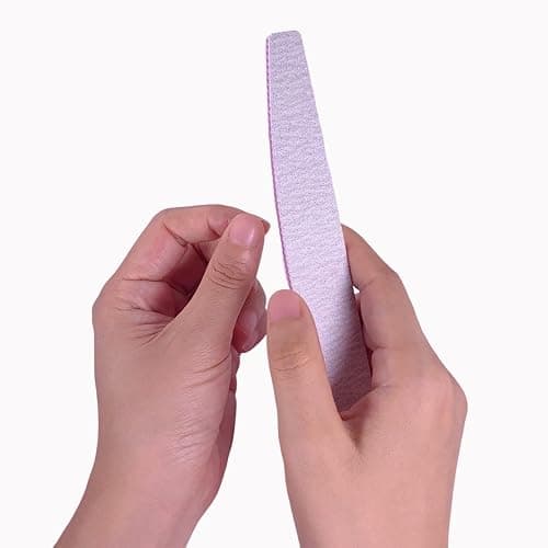 80/80 Grit Nail Files (10 Pack), Emery Boards for Acrylic Nails and Gel Nails, Coarse Nail File Double Sided 80 Grits Emory Professional Nail Filers Reusable Washable Manicure Curved Gray thumbnail 5