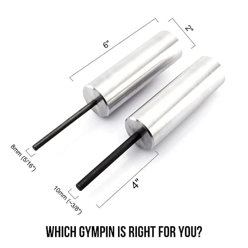 GymPin 6" Weight Stack Extender Pin - Load Extra Olympic Weight for Strength Training Weight Lifting - Cable Machine Attachment - CNC-Machined Aluminum Bar Made in England - 10mm Steel Pin - 10mm thumbnail 2