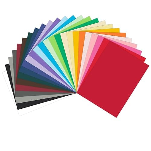 50 Sheets Colored Paper 8.5 x 11 Assorted, Goefun Colored Cardstock 25 Colors 65lb Multicolor Construction Paper for Crafts & Scrapbooking - Image 1