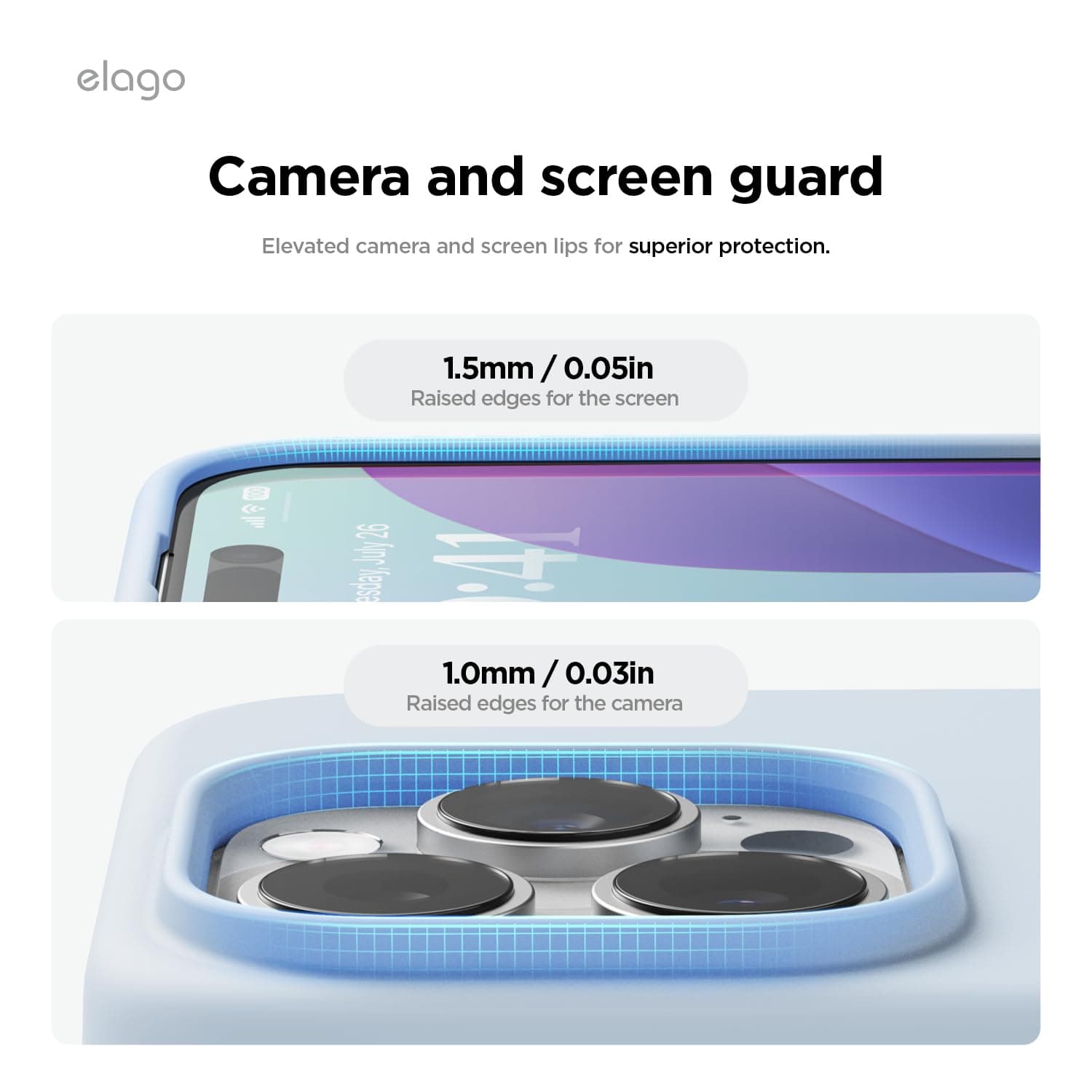 elago Magnetic Silicone Case Compatible with iPhone 16 Pro Max Case 6.9 Inch Compatible with All MagSafe Accessories - Built-in Magnets, Soft Grip Silicone, Shockproof (Light Blue) thumbnail 8