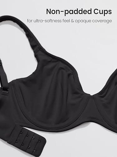 DELIMIRA Women's Confishape Balconette Bra Supportive T Shirt Full Coverage Plus Size Bras Underwire Unlined thumbnail 3