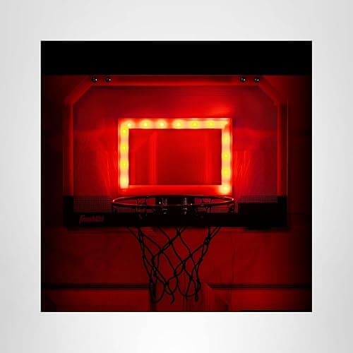 Franklin Sports Over The Door Indoor LED Basketball Hoops-Steel Rim Mini Basket-Includes Ball and Pump-Light Up Backboard thumbnail 16