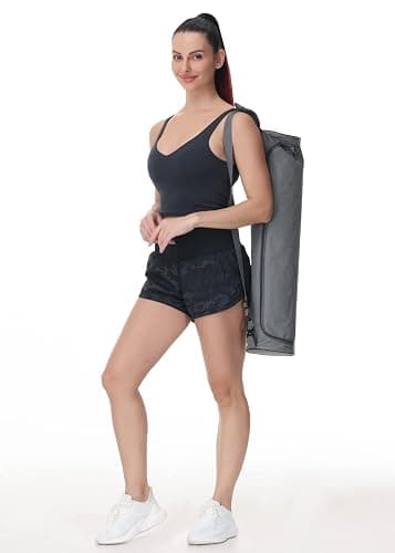 THE GYM PEOPLE Womens High Waisted Running Shorts Quick Dry Athletic Workout Shorts with Mesh Liner Zipper Pockets thumbnail 5