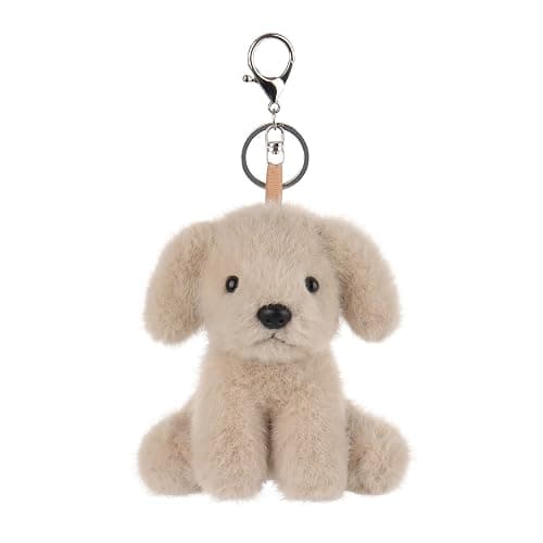 Apricot Lamb Plush Labrador Dog Puppy Stuffed Animal Soft Keychain for Kids Bag, Purse, Backpack, Handbag - Image 1