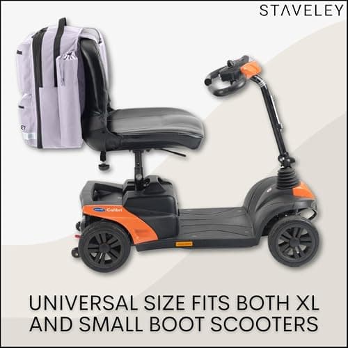 Staveley XL Expandable Mobility Scooter Bag for Electric Mobility Scooters & Boot Scooters - Back of Seat Bag (Purple) thumbnail 5