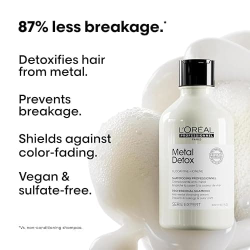 L'Oréal Professionnel Paris Metal Detox Shampoo - Sulfate-Free Anti-Breakage Shampoo For Damaged or Color-Treated Hair, Detoxifies, Prevents Damage & Prolongs Hair Color thumbnail 3