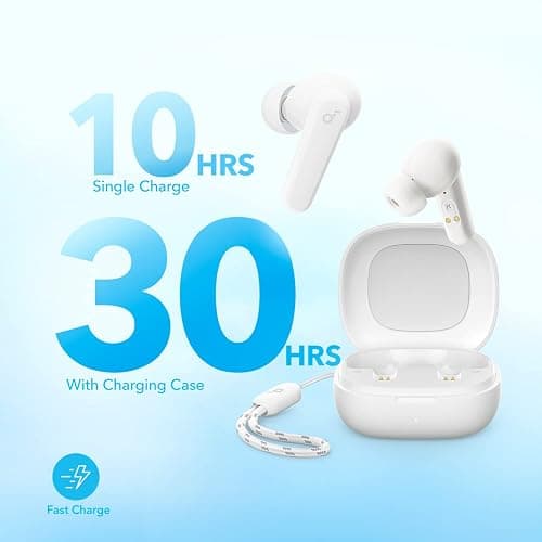 Soundcore by Anker P20i True Wireless Earbuds, 10mm Drivers with Big Bass, Bluetooth 5.3, 30H Long Playtime, Water-Resistant, 2 Mics for AI Clear Calls, 22 Preset EQs, Customization (White) thumbnail 4