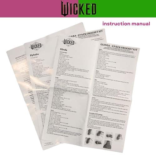 Innovative Designs Wicked Crochet Kit for Beginners, DIY Crochet Kits for Adults, Teens, Kids, Instruction Manual – Elphaba and Glinda thumbnail 4
