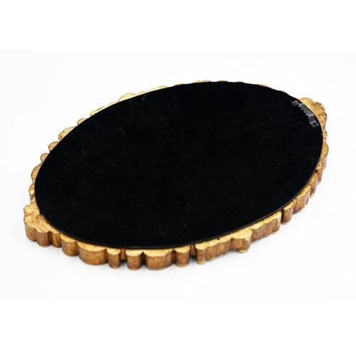 OIGUMR Oval Small Wall Mirror Mirror Vintage Hanging Mirrors for Bedroom Living-Room Dresser Decor (Gold, Frame Size：12 x 8.3 inch) thumbnail 6