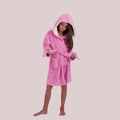 US Angels Plush Robe For Girls- Plush Winter PJ Robe With Pockets, Hoodie & Belt- Ultra-Soft Bathrobe thumbnail 8