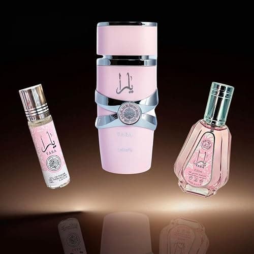 Lattafa Yara 3-piece Fragrance Bundle for Women (3.4 Oz Eau de Parfum Spray + 1.7 Oz Eau de Parfum Spray + 0.34 Oz Roll-On Perfume Oil) thumbnail 3