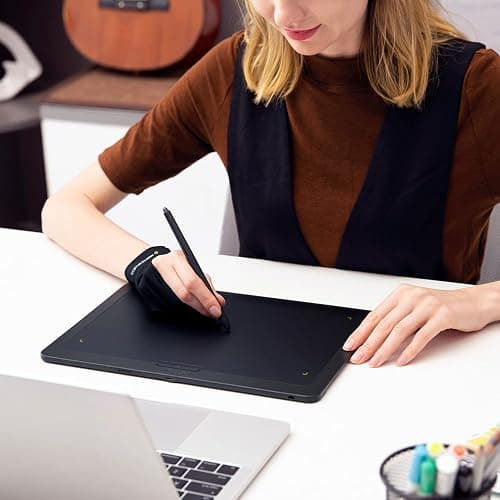 XENCELABS Drawing Glove, Breathable Artist Glove for Drawing Tablet, Two Fingers for Left Right Hand Black Size S thumbnail 7