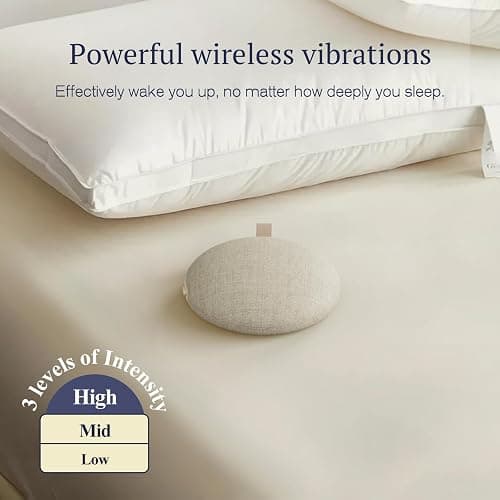 ANJANK Extra Loud Alarm Clock with Wireless Bed Shaker, Vibrating Dual Alarm with Light Wake Up for Heavy Sleepers & Hearing Impaired, 9-Color Night Light, 8 Sounds, 0-100% Dimmer, USB Charger thumbnail 4