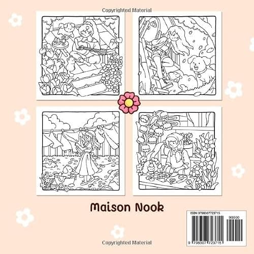 Simple Joys: A Coloring Book for Adults and Teens Featuring Cozy Girl Moments and Cute Daily Activities for Relaxation and Stress Relief thumbnail 2