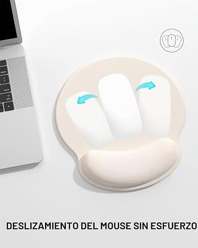 Auhoahsil Alfombrilla de Mouse ergonómica con reposamuñecas, Almohadilla de Gel para aliviar el Dolor, Soporte de muñeca para Laptop, Alfombrilla de Mouse con Base de Poliuretano Antideslizante, thumbnail 5