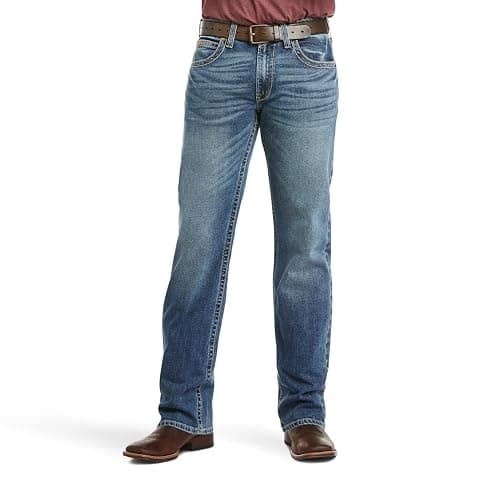 ARIAT Mens M5 Straight Stretch Remming Stackable Straight Leg Jean - Image 1