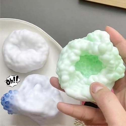 Crunchy Squishy Stress Ball, Ice Skin Crunchy Stress Balls, DIY Soft Sand Filled Anxiety Relief Squeeze Ball (1 Set) thumbnail 2