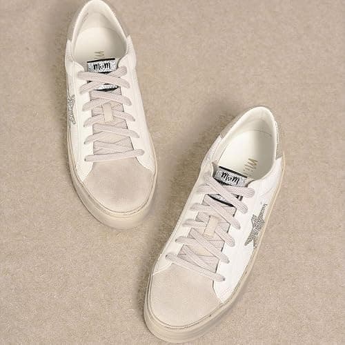 Mi.iM Gaby Women's Star Sneakers - Snake Print Suede Lace-Up Fashion Shoes with Rubber Sole thumbnail 5