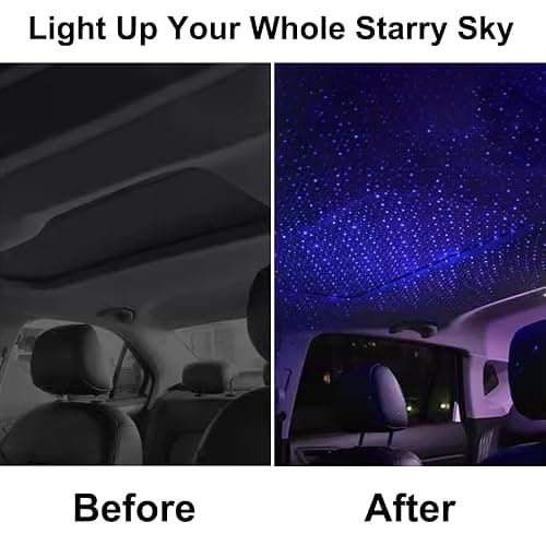 Car Star Light, USB Interior Car Roof LED Night Light Projector, Blue | Portable, Adjustable, Star Projector Night Light for Cars Trucks Bedroom Party Decoration thumbnail 3