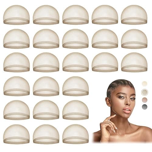 MYKURS Transparent Wig Caps for Women Lace Front, HD Caps for Wig, Brown 24 PCS - HD Brown - Image 1