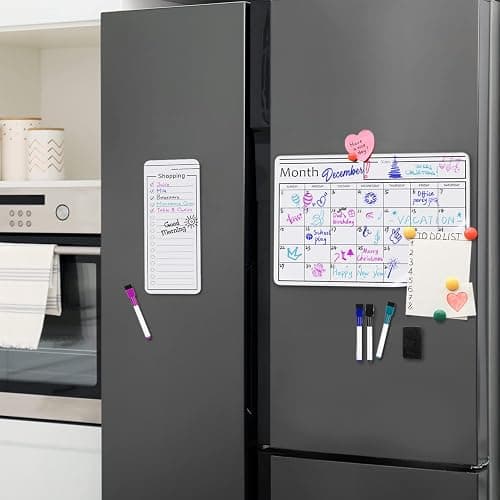 Amazon Basics Magnetic Dry Erase Whiteboard Calendar, 12" x 17", Includes 4 Markers And Eraser thumbnail 2