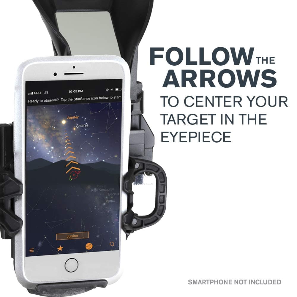 Celestron 22461 StarSense Explore DX 130 Newtonian Reflector Telescope with Smartphone App-enabled Technology - includes Two Eyepieces, Phone Dock and Height-adjustable Tripod, Black thumbnail 2