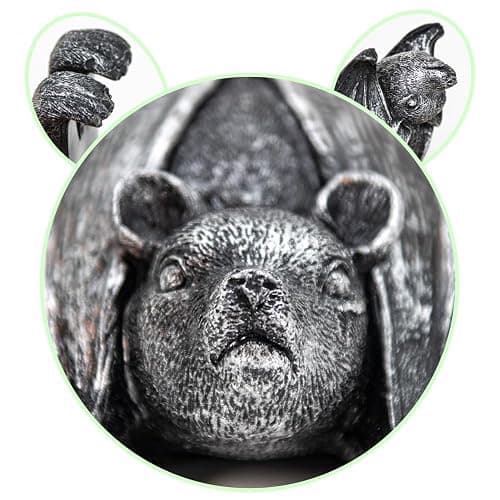 HPMAISON Plant Pot Hanger Bat Resin Statue Halloween Bat Garden Flower Pot Decoration Outdoor Decorative Sculptures Ornaments Figurine Weatherproof and UV Resistant thumbnail 6
