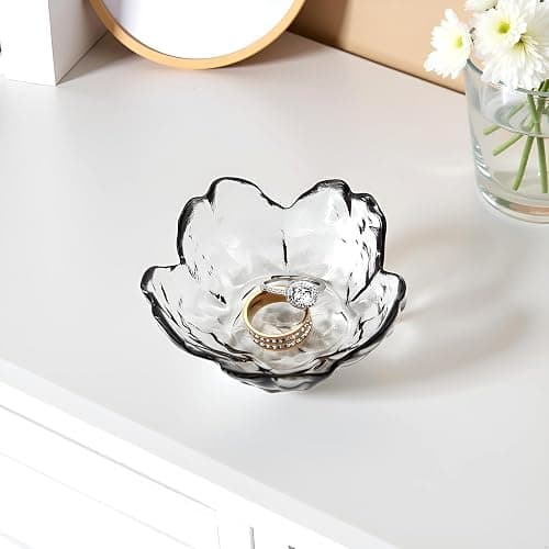 BIHOIB Crystal Black Flower Ring Dish Jewelry Tray thumbnail 4