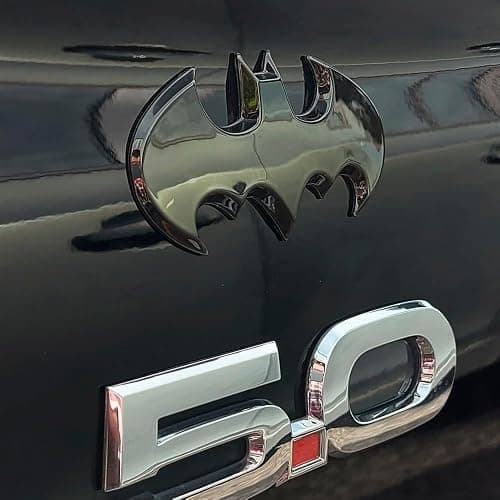 Fan Emblems Batman 3D Car Badge - 1989 Batwing Logo (Black Chrome: 3.8 x 1.8 x 0.2 inches) thumbnail 3