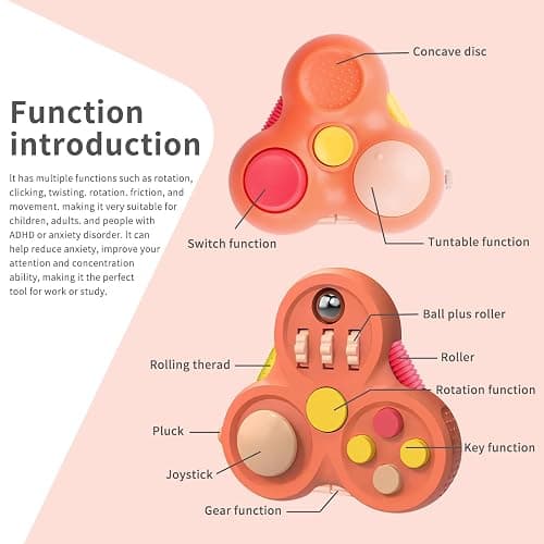 Yrissmiss Fidget Toys for Adults,1PCS Fidget Pad Easter Basket Stuffers for Boys Girls,Sensory Toys Stress Relief Cube Clicker Controller,ADHD Autism Fidget Spinner for Office Desk Travel Games thumbnail 4