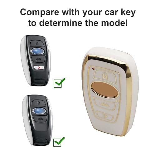 Elegananccy for Subaru Key Fob Cover, Soft Full Protection Key Case Shell with Keychain Compatible with Ascent BRZ Crosstrek Forester Impreza Legacy Outback WRX STI (White) thumbnail 2