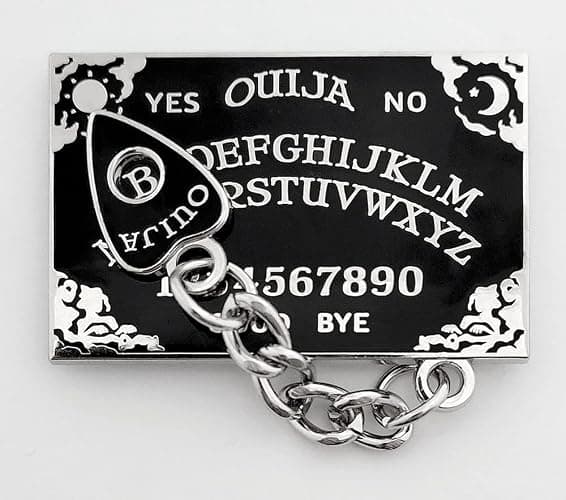 Pinsanity Black Ouija Board with Planchette Charm Enamel Lapel Pin thumbnail 3