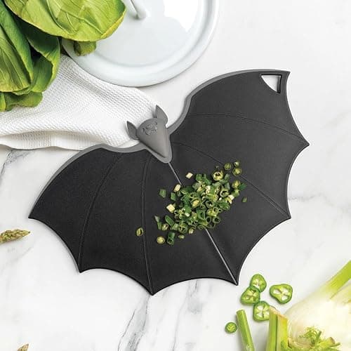 OTOTO Cutting Board - Wooden & Plastic Cutting Boards for Kitchen, Fun & Spooky Kitchen Gadgets, Housewarming & Goth Gifts, Dishwasher Safe (Bat, Plastic) thumbnail 2